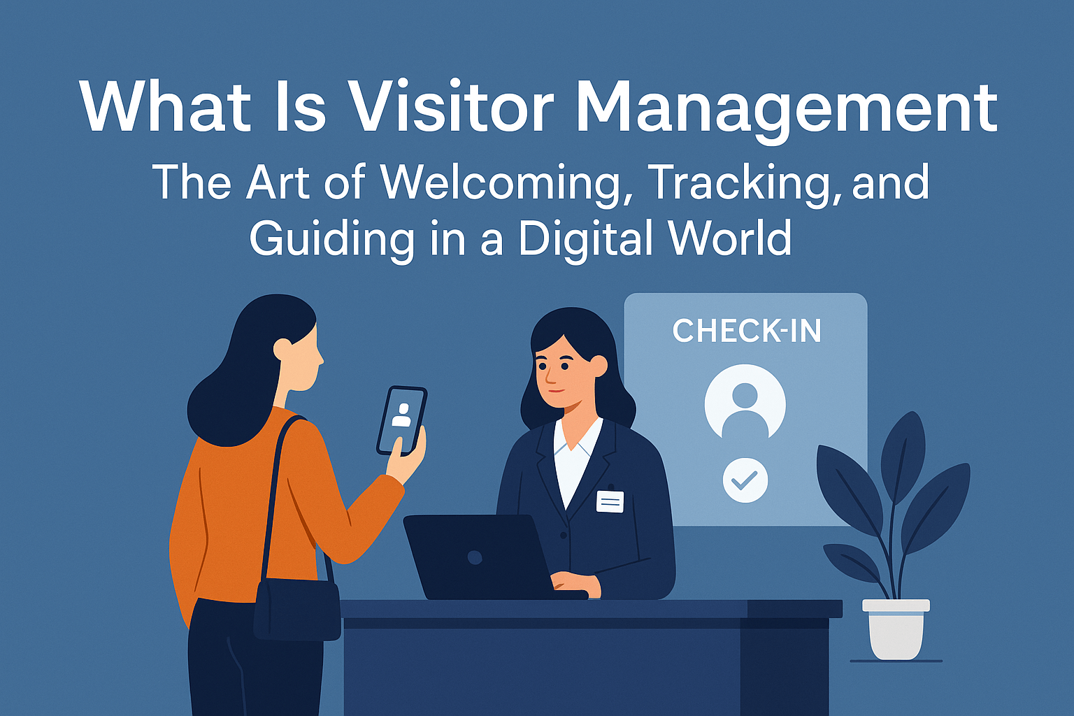 Visitor management di gedung modern