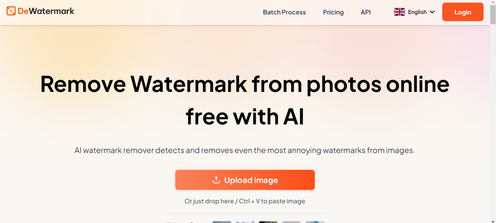 Halaman utama Dewatermark.ai