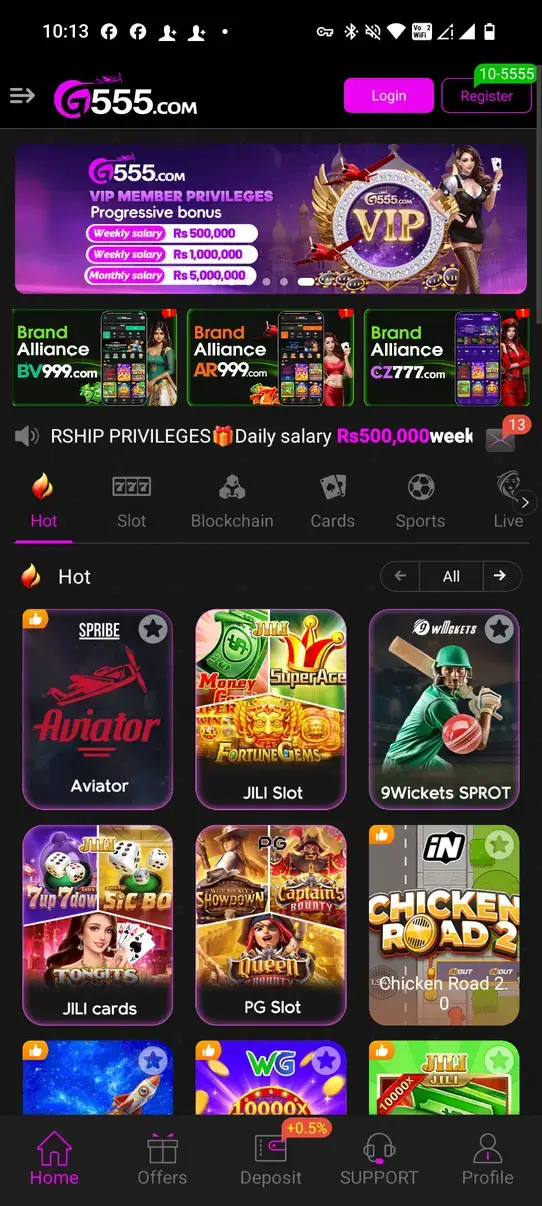 Screenshot G555 APK: Game Kasino dengan Ratusan Pilihan Permainan