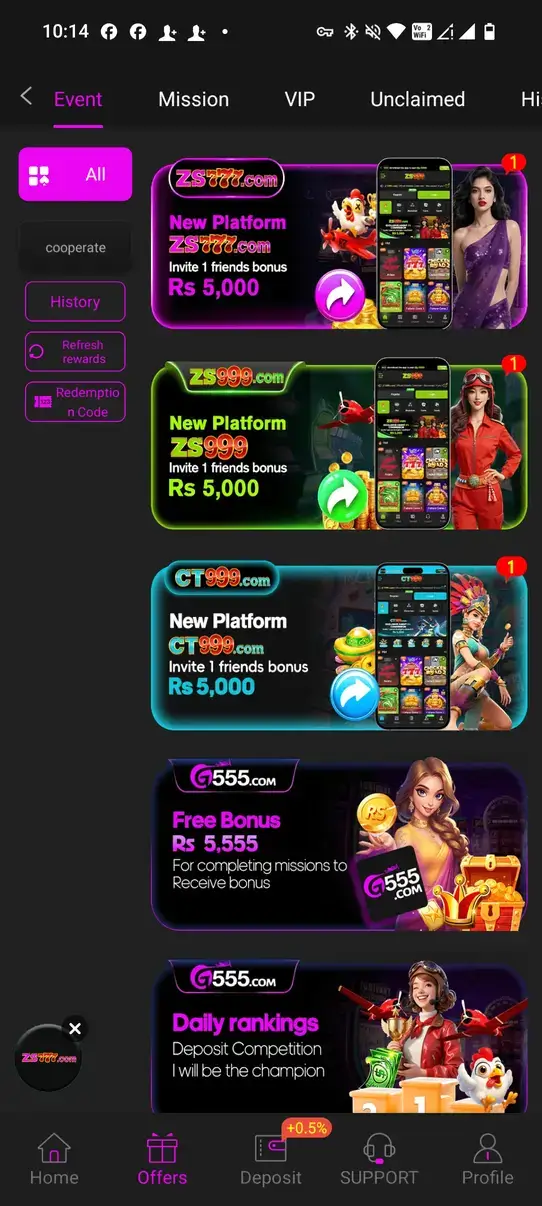 Screenshot G555 APK: Game Kasino dengan Ratusan Pilihan Permainan