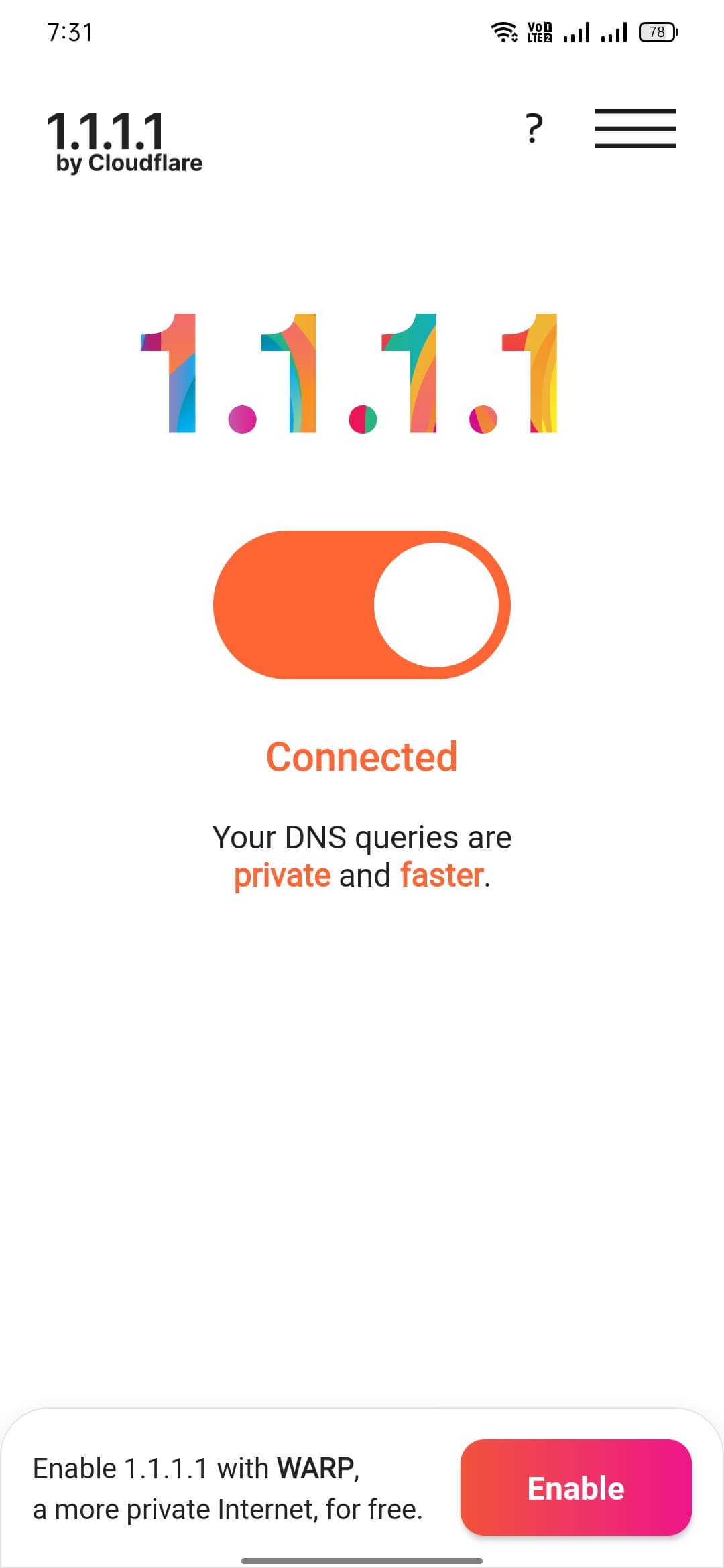 Screenshot 1.1.1.1 VPN + WARP APK (v6.38.7)