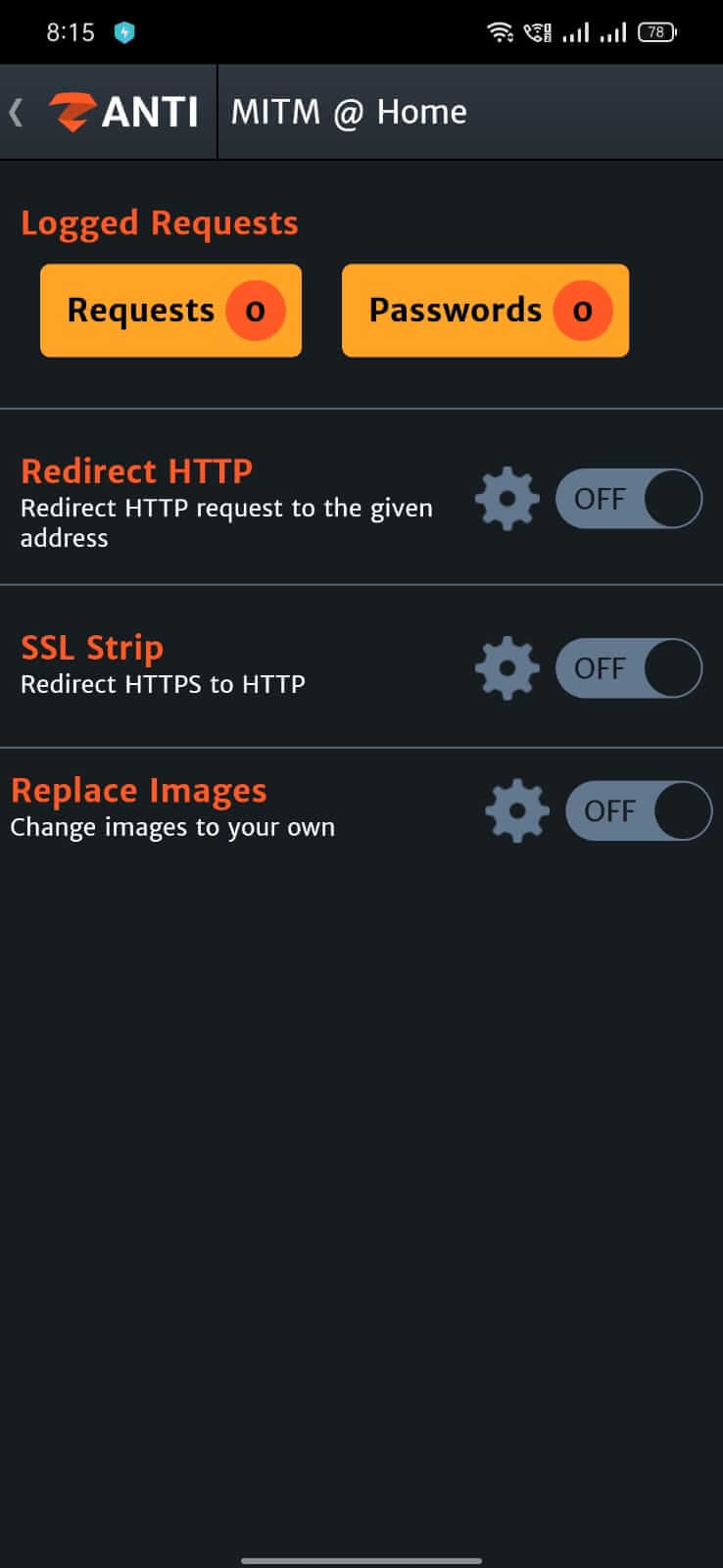 Screenshot zAnti APK v3.20 untuk Pemeriksaan Keamanan Jaringan