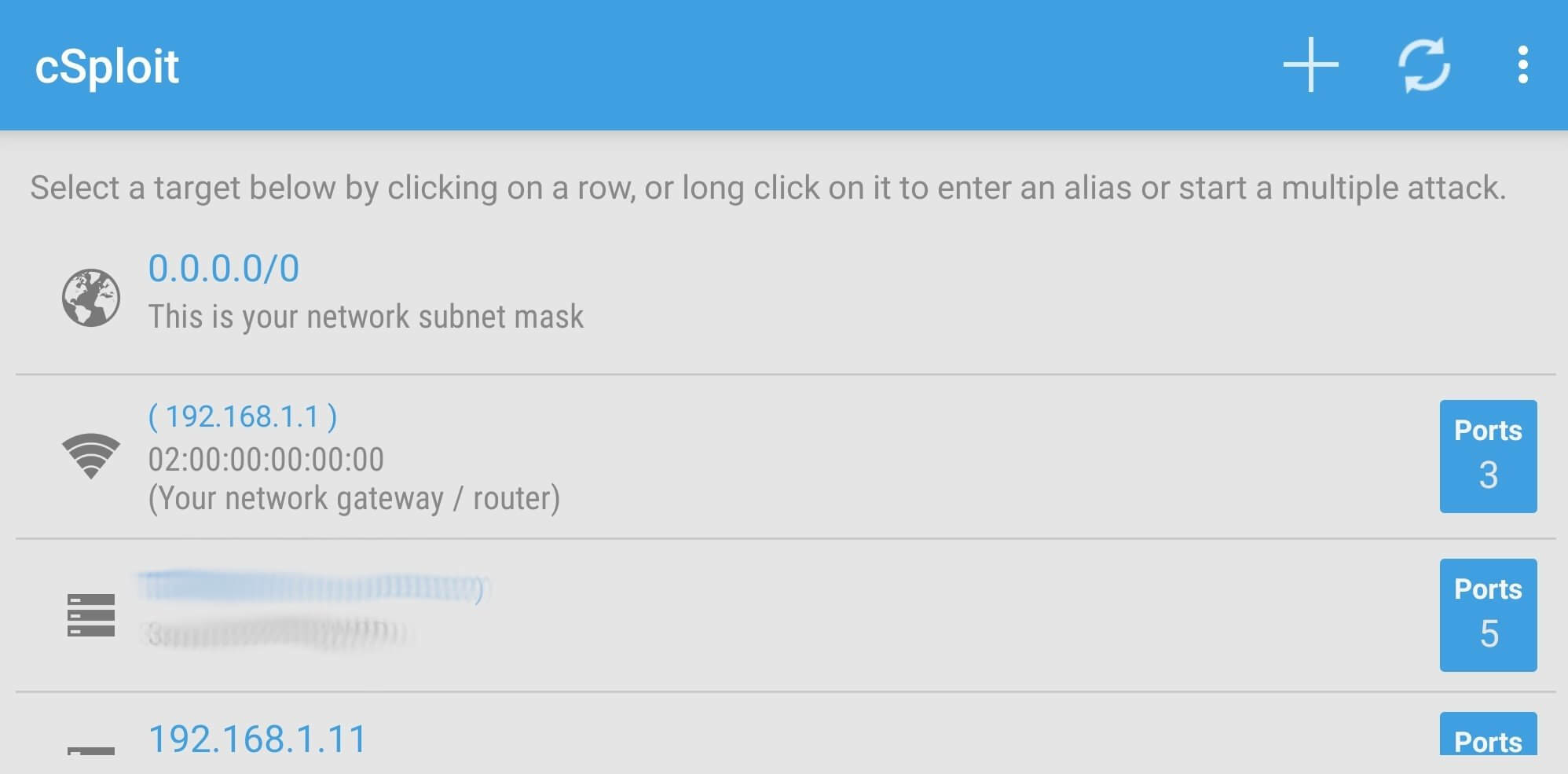 Screenshot cSploit APK v1.6.6