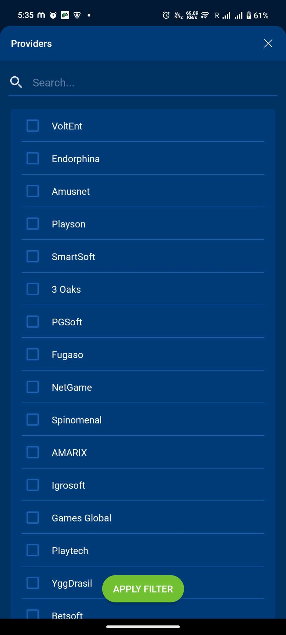 Screenshot MostBet APK v7.3.1 untuk Android