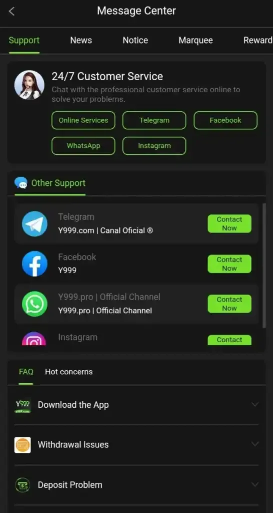 Screenshot Y999 APK untuk Android