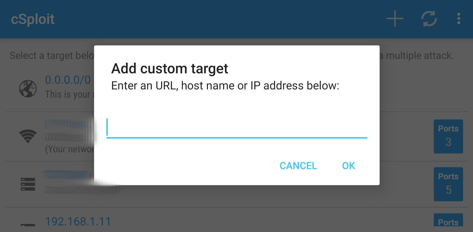 Screenshot cSploit APK v1.6.6