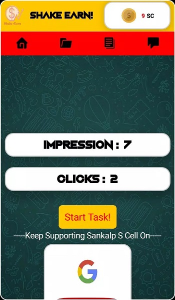Screenshot Shake Earn APK v3.0 untuk Hadiah dan Cashback
