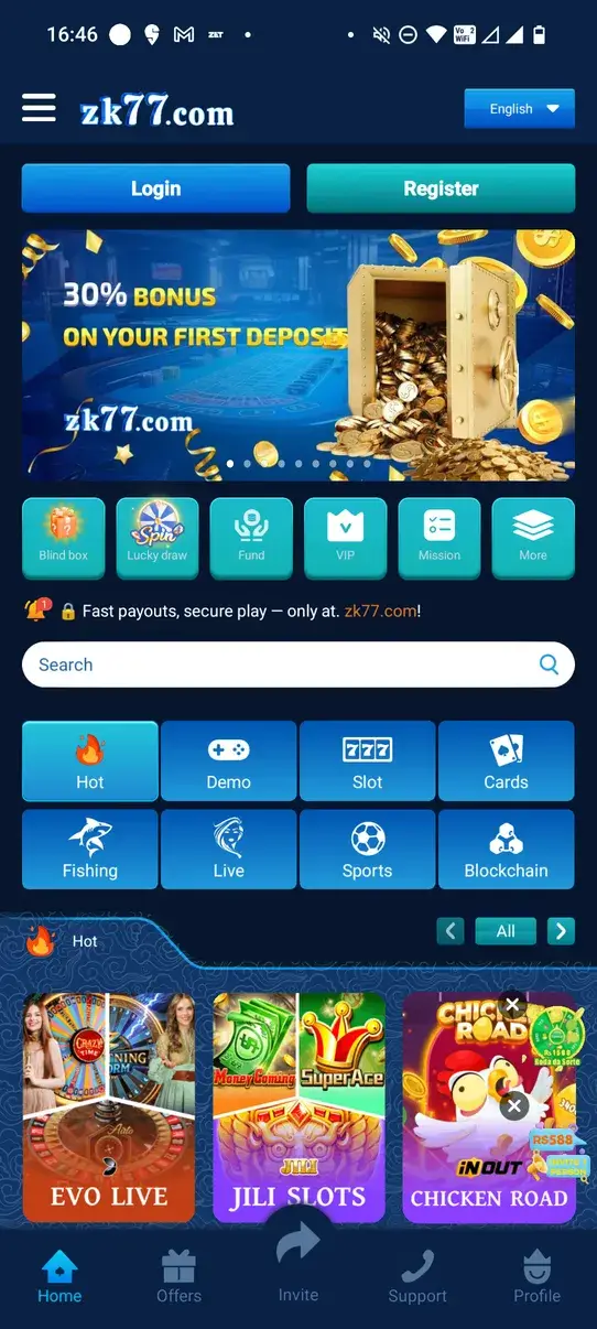 Screenshot ZK77 APK untuk Prediksi Warna dan Angka