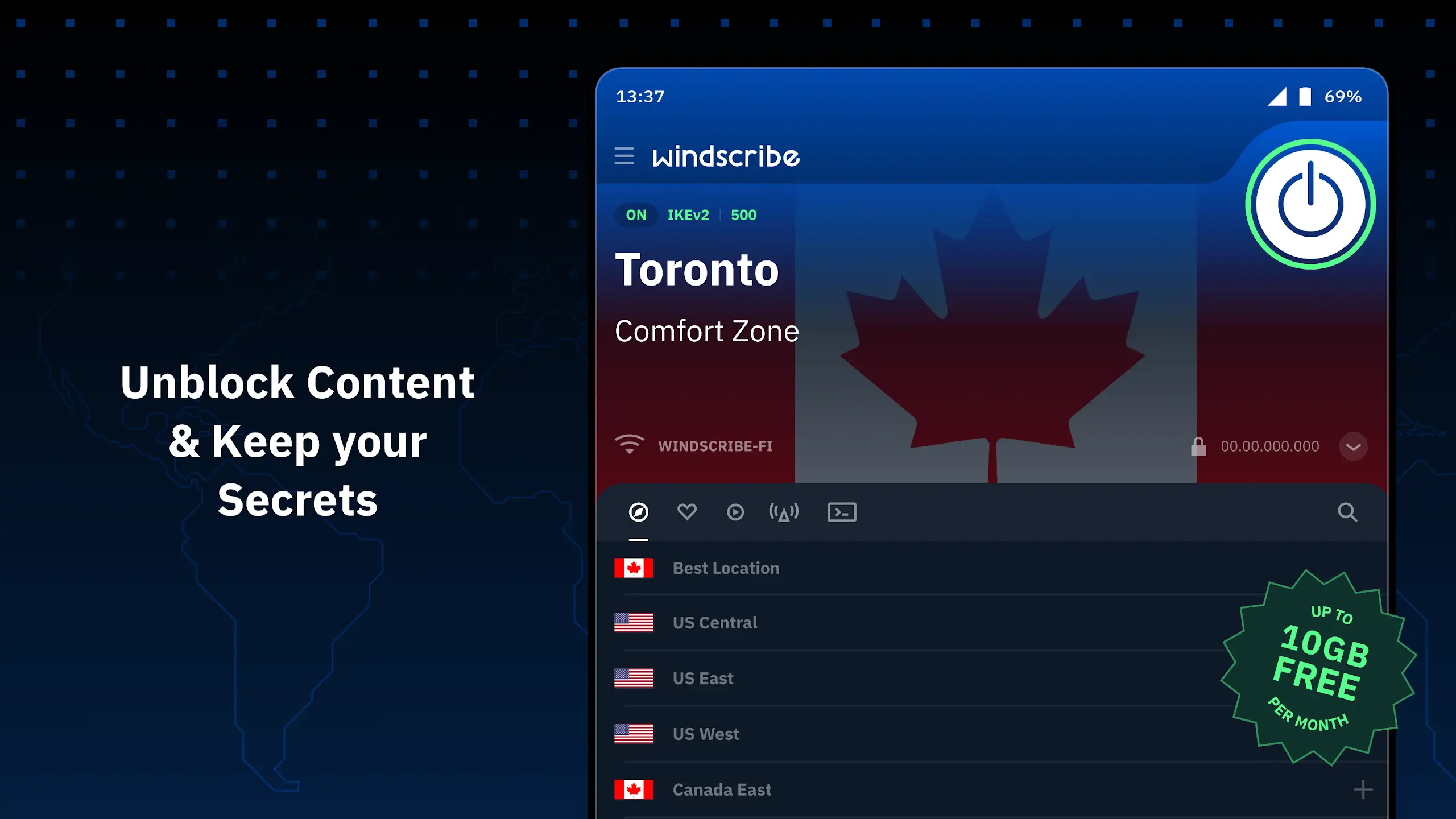 Screenshot Windscribe APK