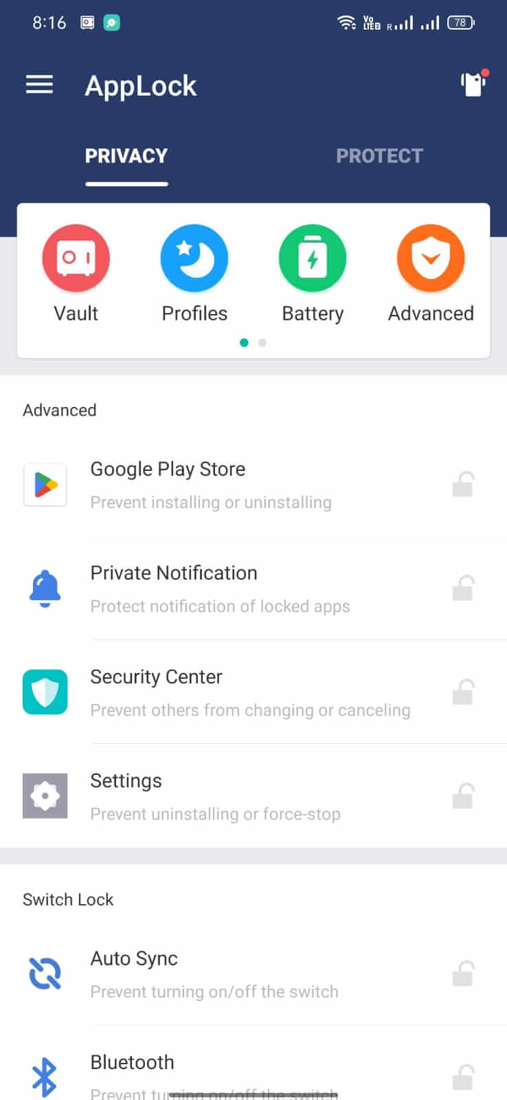 Screenshot AppLock APK v3.5.3cn