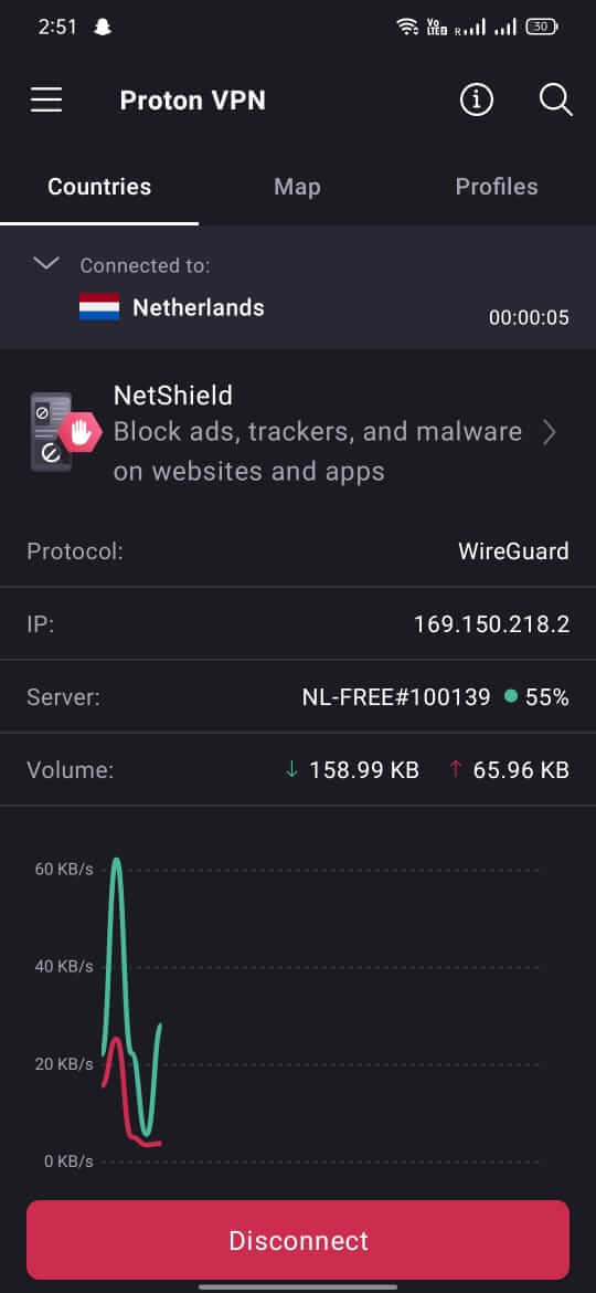 Screenshot ProtonVPN APK