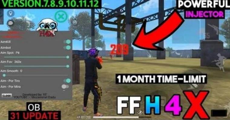 Screenshot FFh4X Injector APK v145 untuk Free Fire