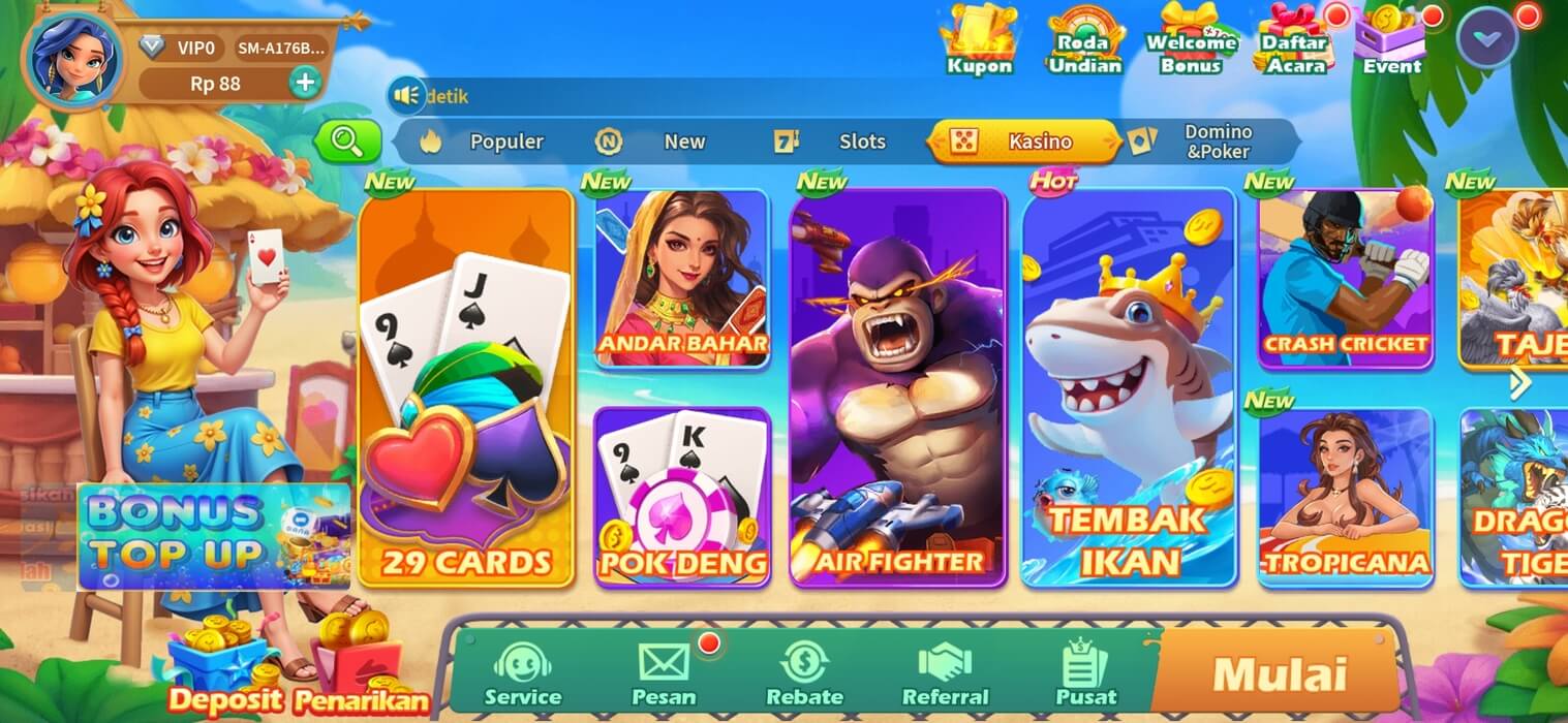 Screenshot AT777 APK: Slot dan Casino Klasik di Android