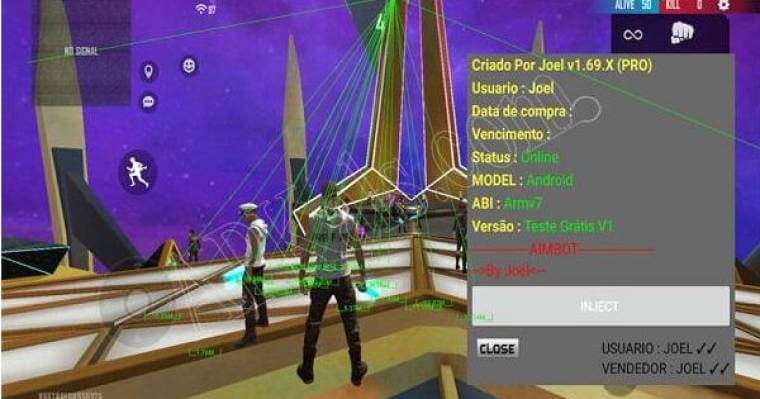 Screenshot FFh4X Injector APK v145 untuk Free Fire