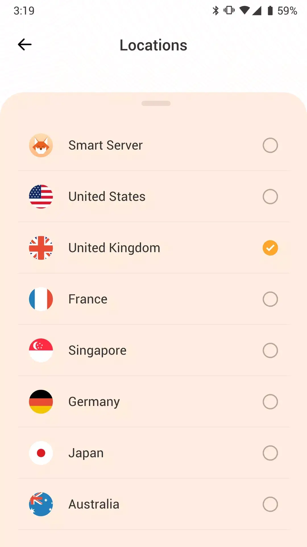 Screenshot Fox VPN APK (v1.1.2) - VPN Android Ringan dan Aman