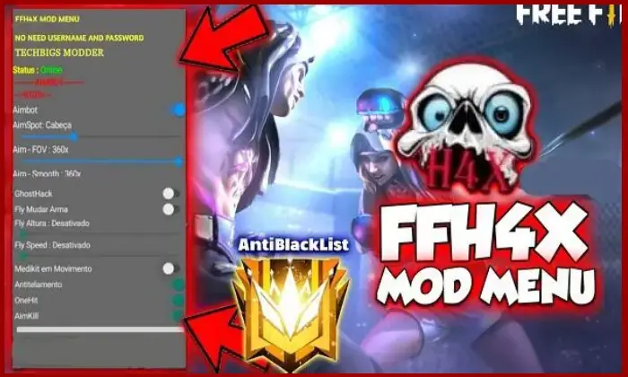 Screenshot FFh4X Injector APK v145 untuk Free Fire