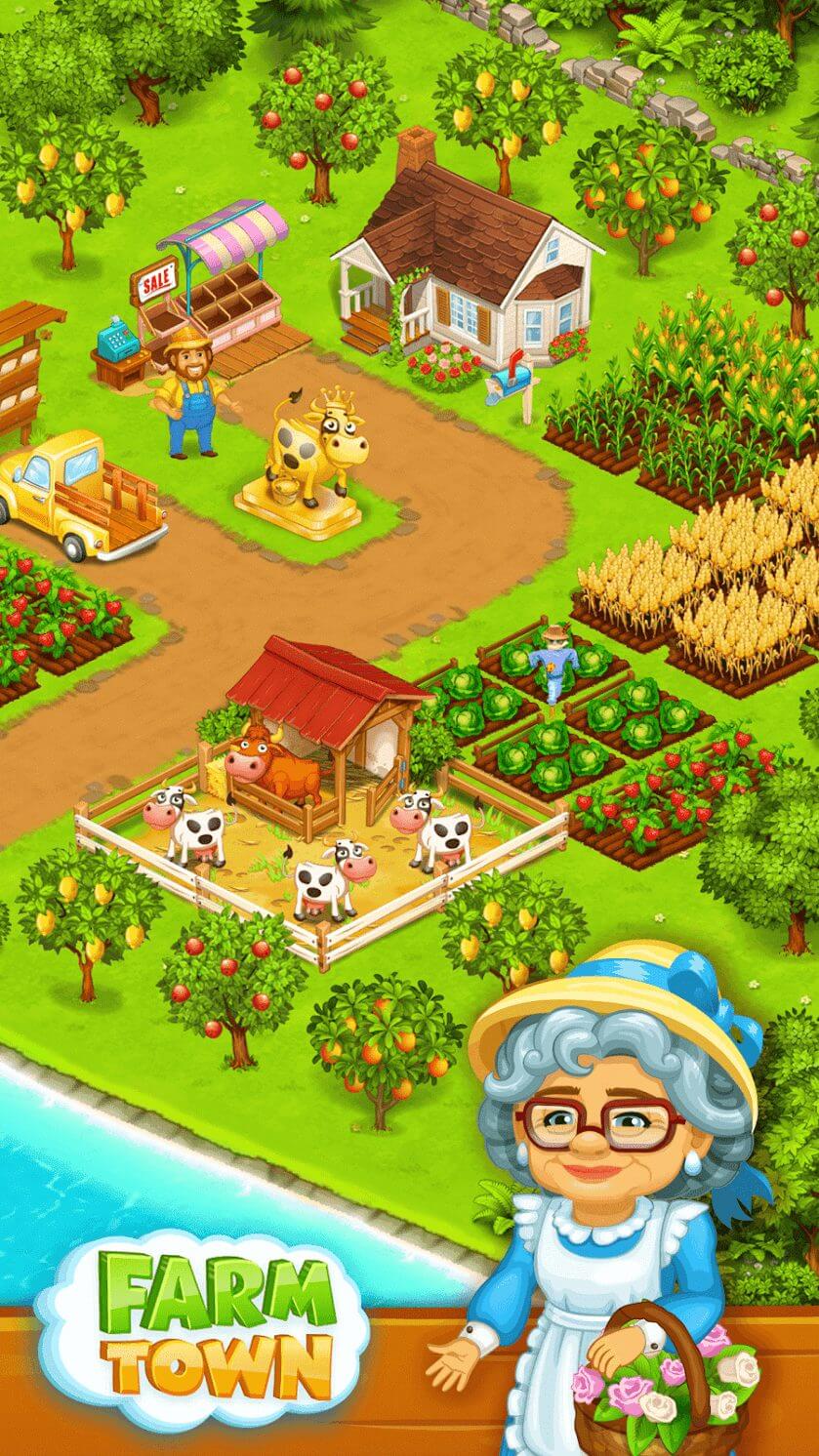 Screenshot Farm Town APK v4.89: Bangun Kebun, Panen, dan Kelola Peternakan