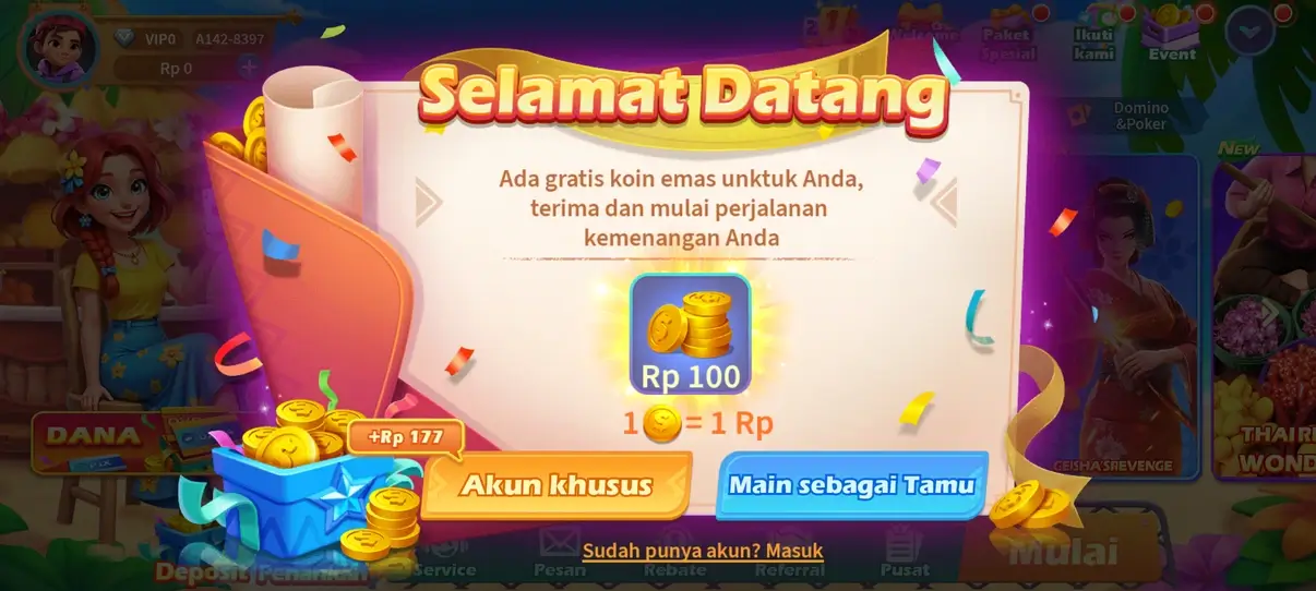 Screenshot Hoki APK v9.9 - Game Slot Sosial dengan Tema Seru
