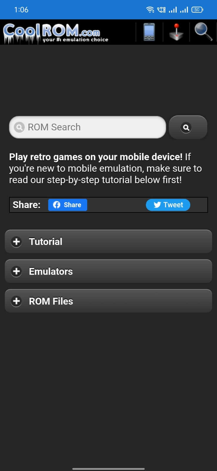 Screenshot CoolROM APK v1.0